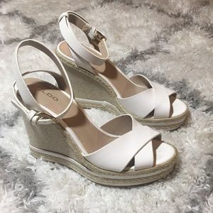 Aldo white wedges